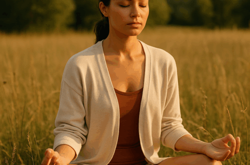 woman doing meditation to detox