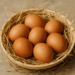 basket of organic eggs