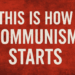Text graphic reading “This Is How Communism Starts — The Question I Was Asked Today,” conveying Donna Appel’s warning about land ownership, farmer suppression, and rising control systems.