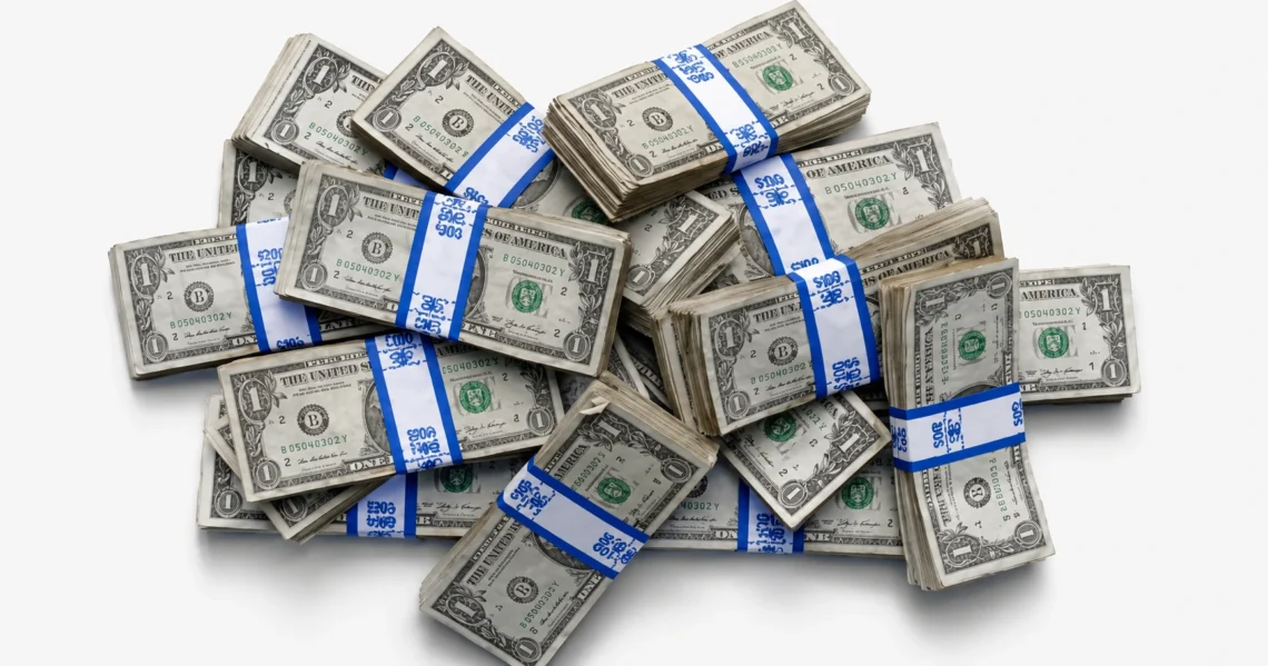 Bundles of cash representing Donna Appel’s warning about protecting the use of cash and resisting a cashless society.