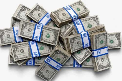 Bundles of cash representing Donna Appel’s warning about protecting the use of cash and resisting a cashless society.